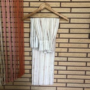 60's Triple Pinch Pleat Woven Curtains - 3 - 82" long -Drapes - Window Coverings